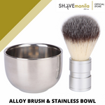 Hanzo Aluminum Brush and Stainless Bowl Set