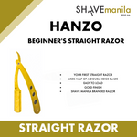HANZO BEGINNER'S STRAIGHT RAZOR (GOLD FINISH)